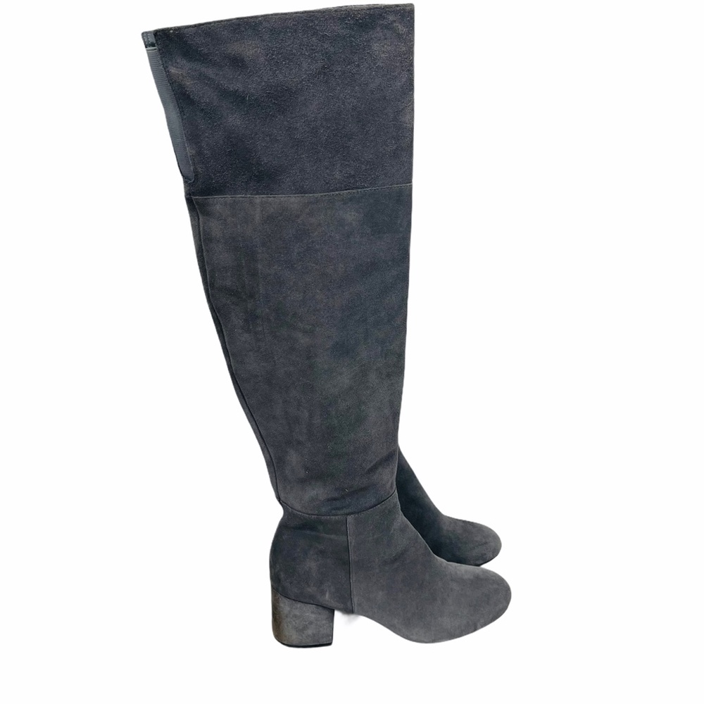 Clarks Grey Suede Over the Knee Boots 8.5